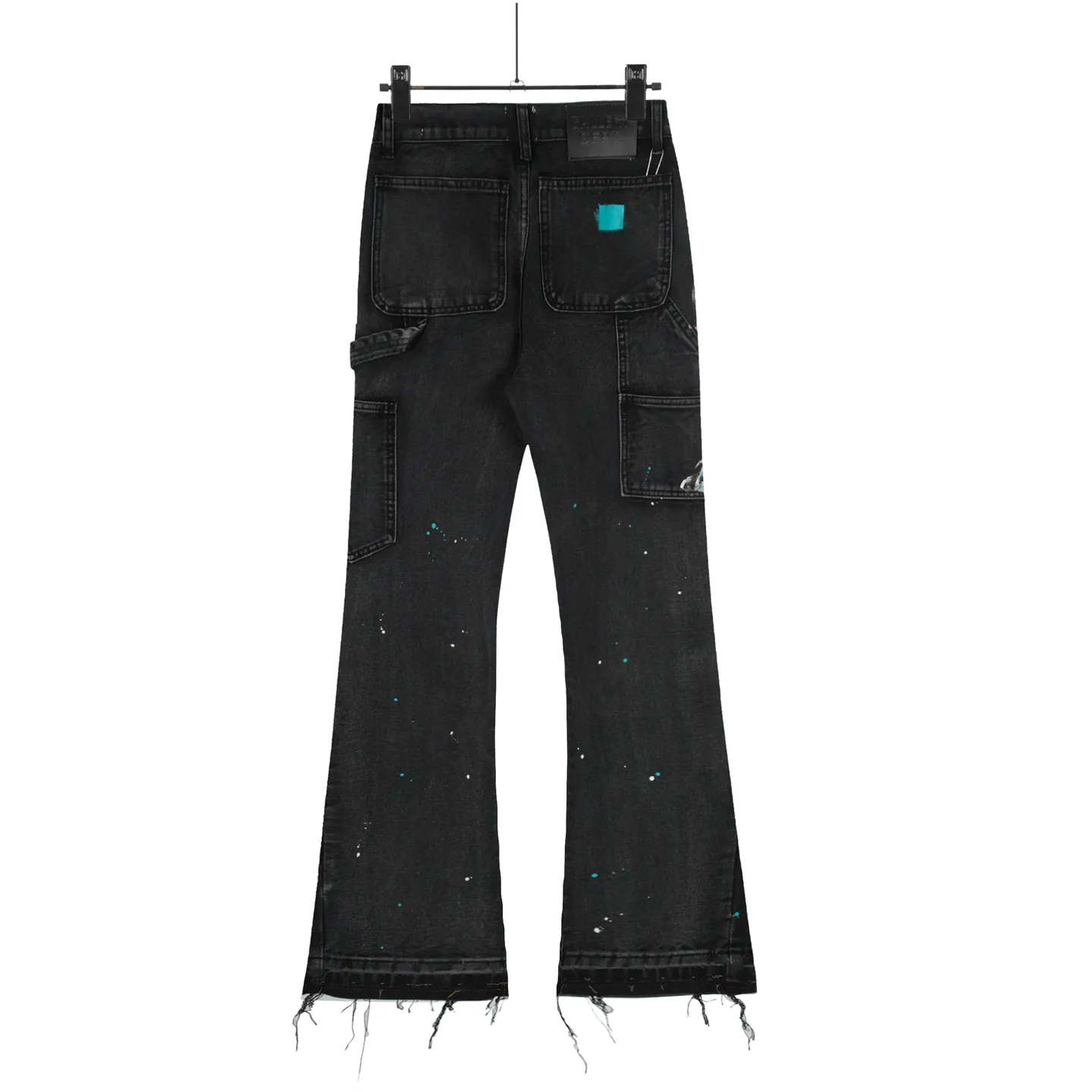 #8168 P250💰 GALLERY DEPT American retro splash-ink splicing micro-horn logging overalls raw edge jeans - Original purchase and pattern making to truly restore the ultimate texture of Vintage - Original hardware accessories, washed and other elevators, QR code analysis are all purchased from the original factory, high degree of restoration, welcome to compare with a certain product ~ - Three-dimensional version Loose and comfortable, not picky about the figure, taller and slimmer, factory Seiko, original factory quality control, same style for men and women, can be matched with couples Versatile recommendation: must-have jeans for all seasons Size: S-XXL (28-36)